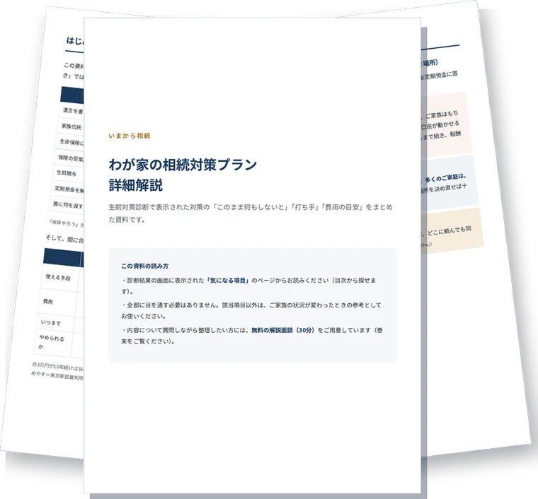 わが家の相続対策プラン 詳細解説（全14ページ）の資料イメージ